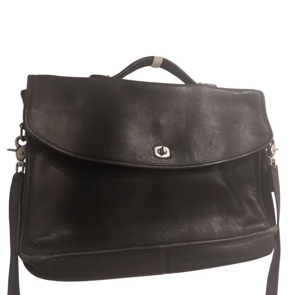 Vintage Coach Briefcase Bag Lexington Full Grain Leather 5265 Hangtag Crossbody - Picture 2 of 7
